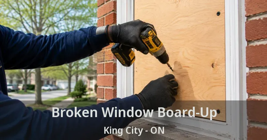 Broken Window Board-Up King City - ON